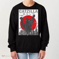 Catzilla Japanese Sunset Style Cat Women's Sweatshirt thumb 0