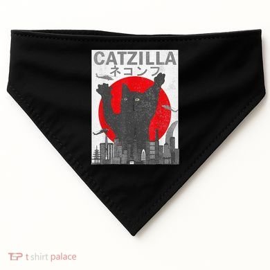 Catzilla Japanese Sunset Style Cat USA-Made Doggie Bandana