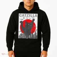 Catzilla Japanese Sunset Style Cat Hoodie thumb 2