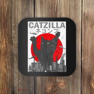 Catzilla Japanese Sunset Style Cat Coaster