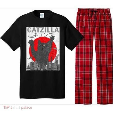 Catzilla Japanese Sunset Style Cat Pajama Set