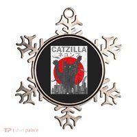 Catzilla Japanese Sunset Style Cat Ornament thumb 0