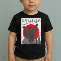 Catzilla Japanese Sunset Style Cat Toddler T-Shirt thumb 2