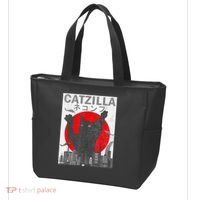 Catzilla Japanese Sunset Style Cat Tote Bag thumb 3