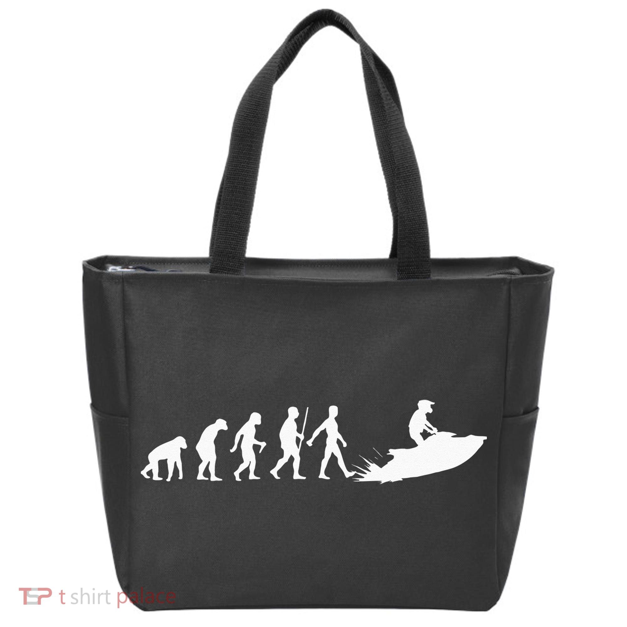 Cool Jet Ski For Men Women Evolution Sea Water Skiing Racing Tote Bag