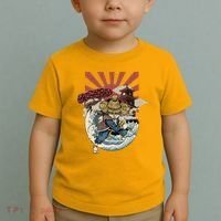 Cool Japanese Samurai Cat Neko Blue Wave Toddler T-Shirt thumb 2