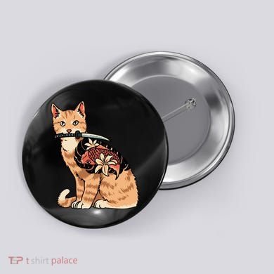 Catana Japanese Samurai Button