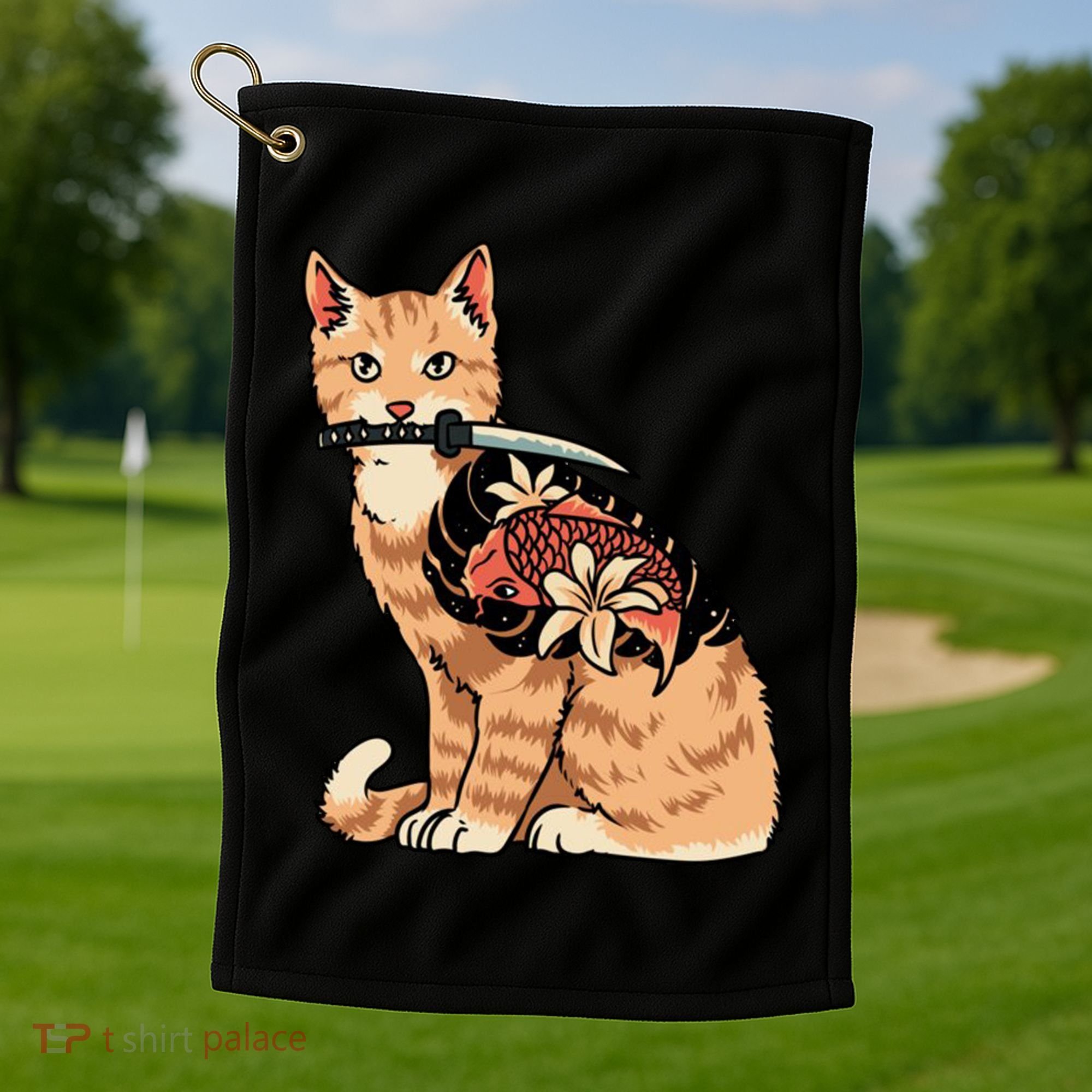 Catana Japanese Samurai Golf Towel
