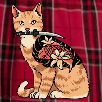 Catana Japanese Samurai Women's Flannel Plaid Pajama Pants