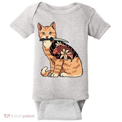Catana Japanese Samurai Baby Bodysuit