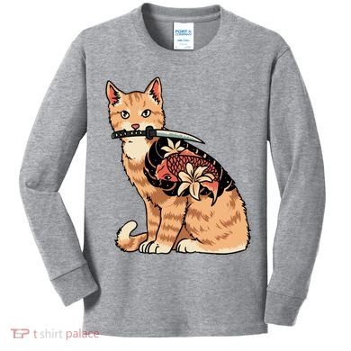 Catana Japanese Samurai Kids Long Sleeve Shirt