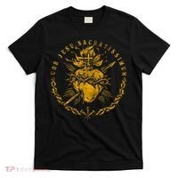 Cor Jesu Sacratissimum Sacred Heart Of Jesus Catholic Faith T-Shirt thumb 0