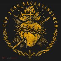 Cor Jesu Sacratissimum Sacred Heart Of Jesus Catholic Faith T-Shirt thumb 7