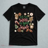 Christmas Jesus Tis So Sweet To Trust In Jesus Gingerbread T-Shirt thumb 5
