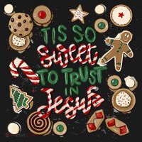 Christmas Jesus Tis So Sweet To Trust In Jesus Gingerbread Mousepad thumb 1