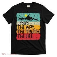 Christian Jesus The Way Truth Life Retro Bible Women T-Shirt thumb 0