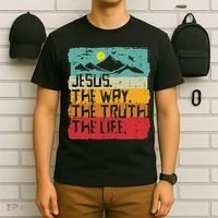 Christian Jesus The Way Truth Life Retro Bible Women T-Shirt thumb 6