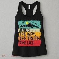 Christian Jesus The Way Truth Life Retro Bible Women Women's Tank Top thumb 3