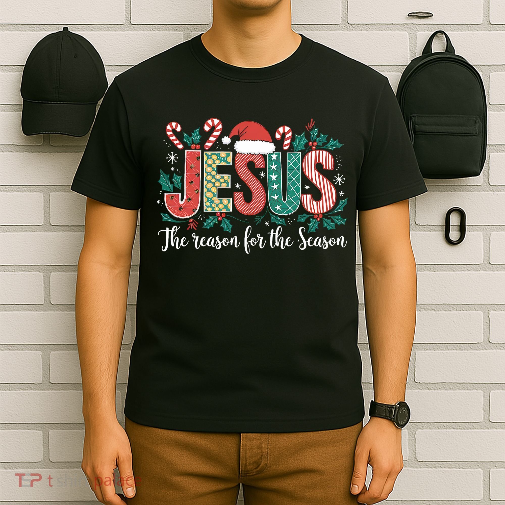 Christian Jesus The Reason Xmas Holiday Season Christmas T-Shirt