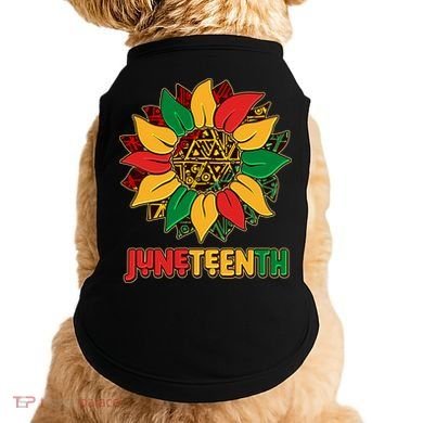 Celebrate Juneteenth Traditional African Pattern Sunflower Doggie Tank