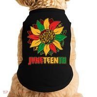 Celebrate Juneteenth Traditional African Pattern Sunflower Doggie Tank thumb 0