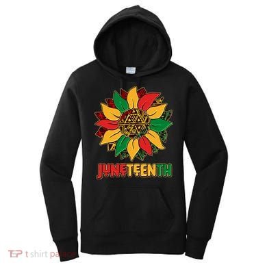 Celebrate Juneteenth Traditional African Pattern Sunflower Women's Hoodie