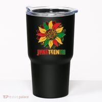 Celebrate Juneteenth Traditional African Pattern Sunflower Tumbler thumb 0