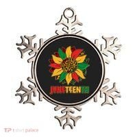 Celebrate Juneteenth Traditional African Pattern Sunflower Ornament thumb 0