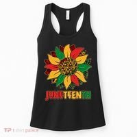 Celebrate Juneteenth Traditional African Pattern Sunflower Women's Tank Top thumb 0