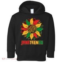 Celebrate Juneteenth Traditional African Pattern Sunflower Toddler Hoodie thumb 0