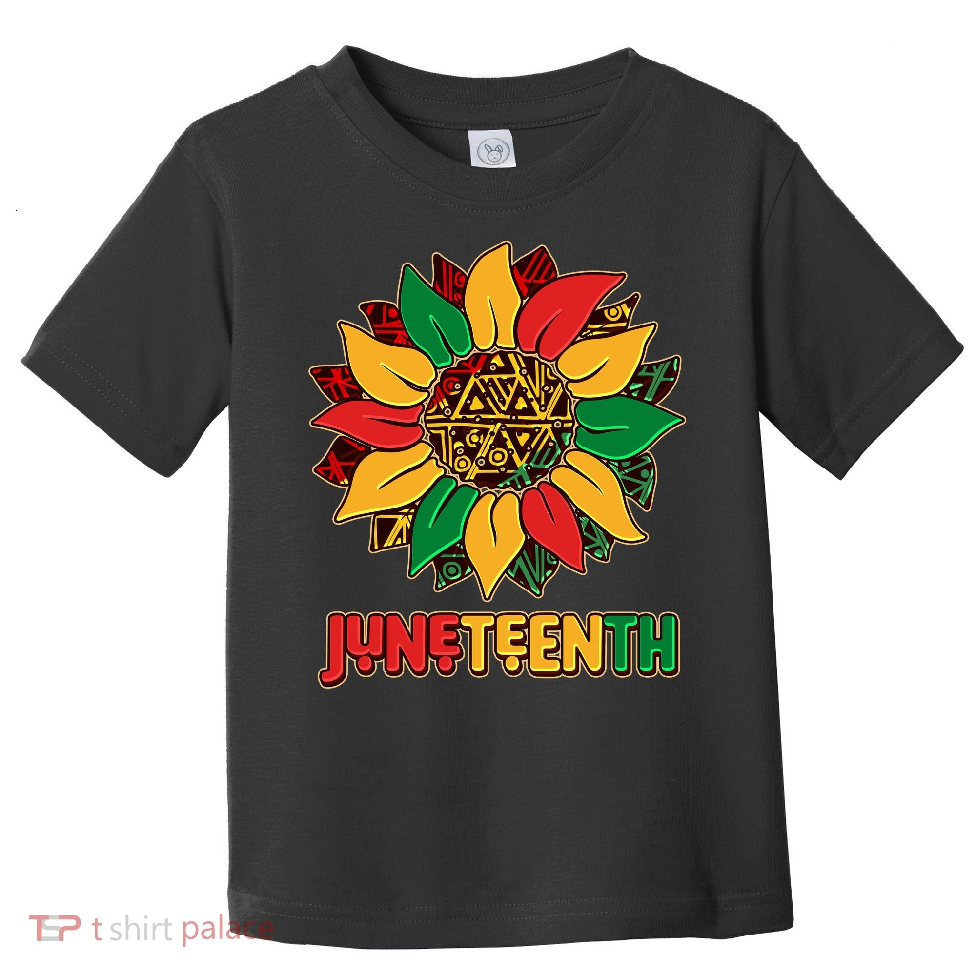 Celebrate Juneteenth Traditional African Pattern Sunflower Toddler T-Shirt