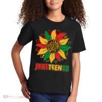 Celebrate Juneteenth Traditional African Pattern Sunflower Kids T-Shirt thumb 2