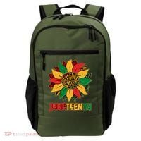 Celebrate Juneteenth Traditional African Pattern Sunflower Backpack thumb 0