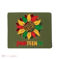 Celebrate Juneteenth Traditional African Pattern Sunflower Mousepad thumb 0