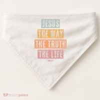 Christian Jesus The Way Truth Life USA-Made Doggie Bandana thumb 0