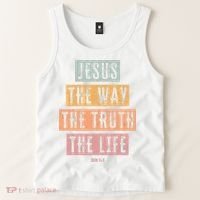 Christian Jesus The Way Truth Life Tank Top thumb 2