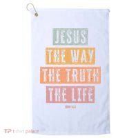 Christian Jesus The Way Truth Life Golf Towel thumb 0
