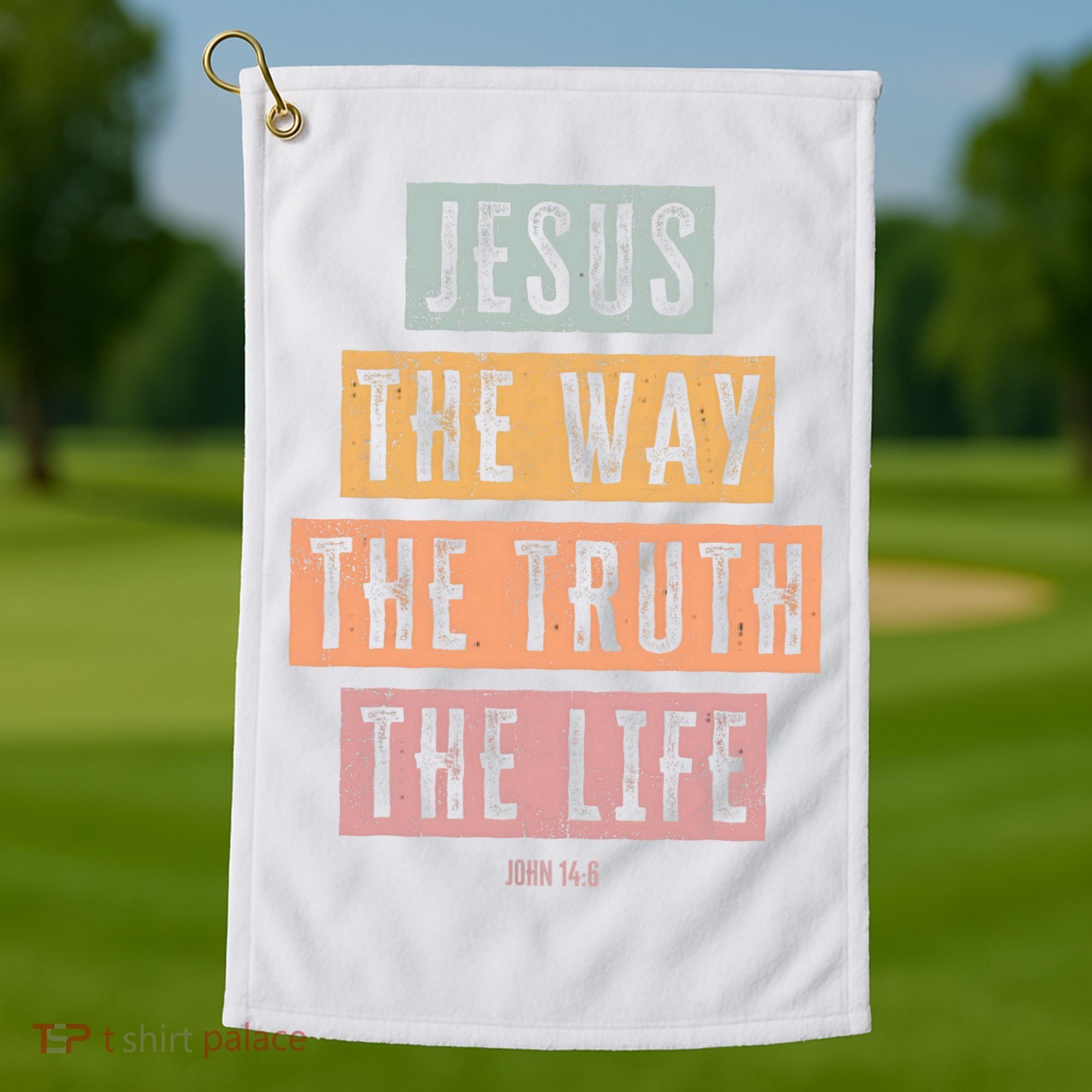 Christian Jesus The Way Truth Life Golf Towel