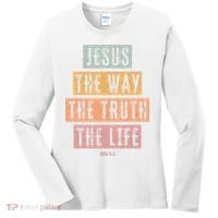 Christian Jesus The Way Truth Life Women's Long Sleeve Shirt thumb 0