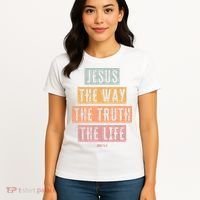 Christian Jesus The Way Truth Life Women's T-Shirt thumb 4