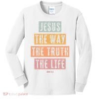 Christian Jesus The Way Truth Life Kids Long Sleeve Shirt thumb 0
