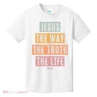 Christian Jesus The Way Truth Life Kids T-Shirt thumb 0