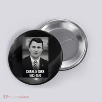 Charlie Kirk 1993-2025 Photograph Button thumb 0