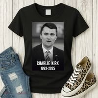 Charlie Kirk 1993-2025 Photograph Women's T-Shirt thumb 3