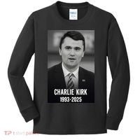 Charlie Kirk 1993-2025 Photograph Kids Long Sleeve Shirt thumb 0