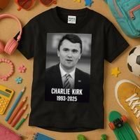 Charlie Kirk 1993-2025 Photograph Kids T-Shirt thumb 3