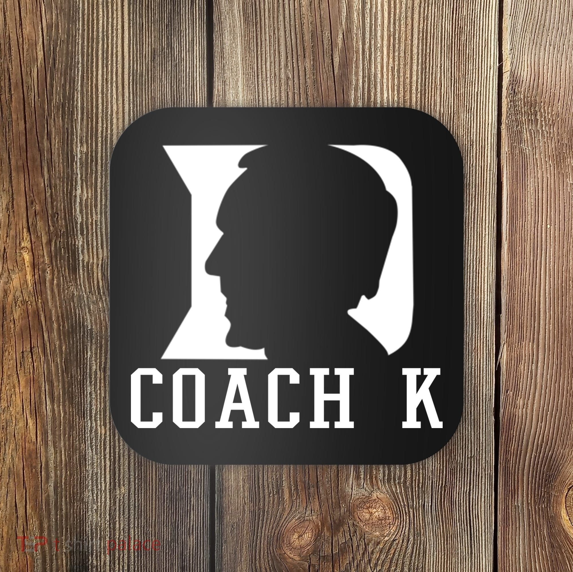 Coach K 1k Wins Basketball Coaster