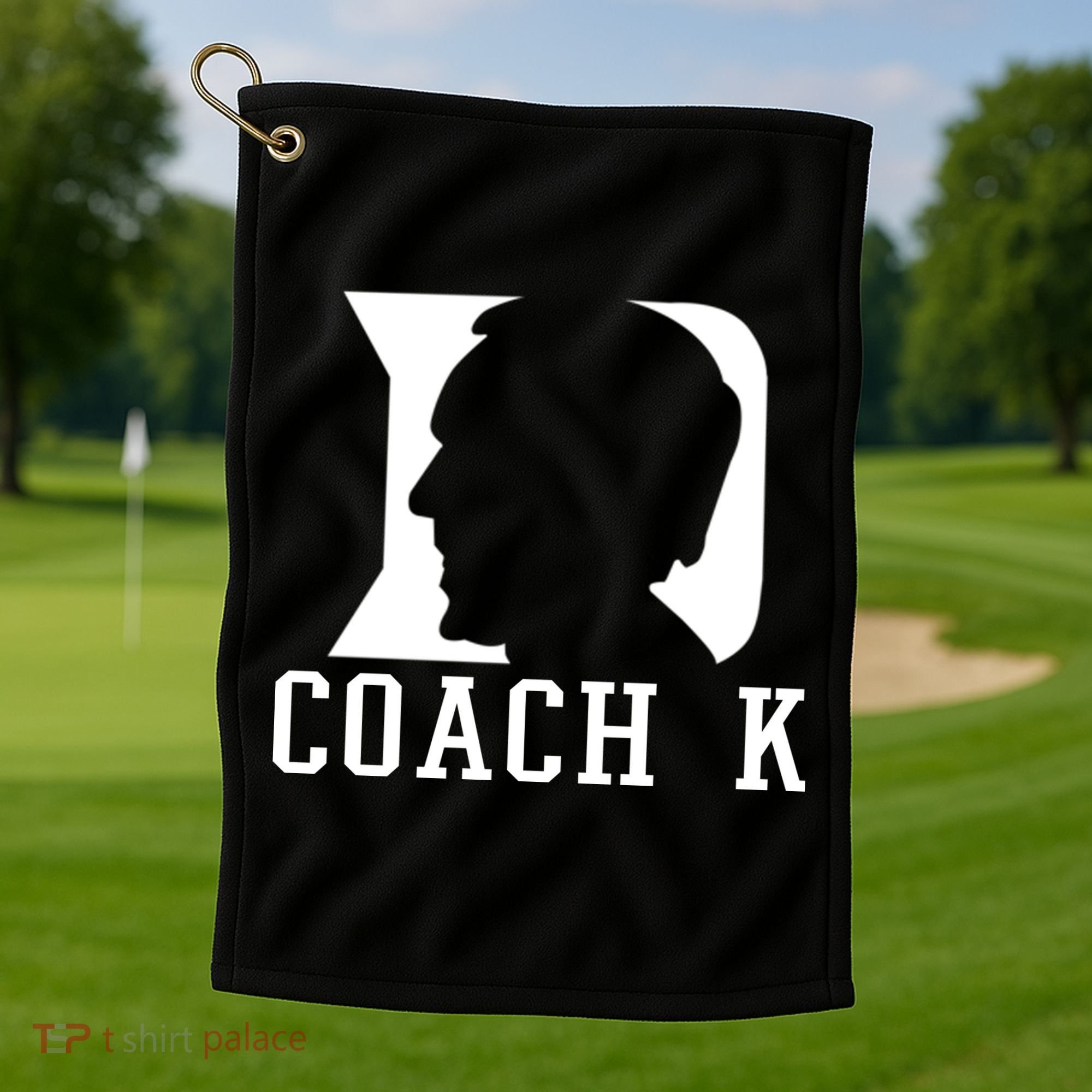 Coach K 1k Wins Basketball Golf Towel