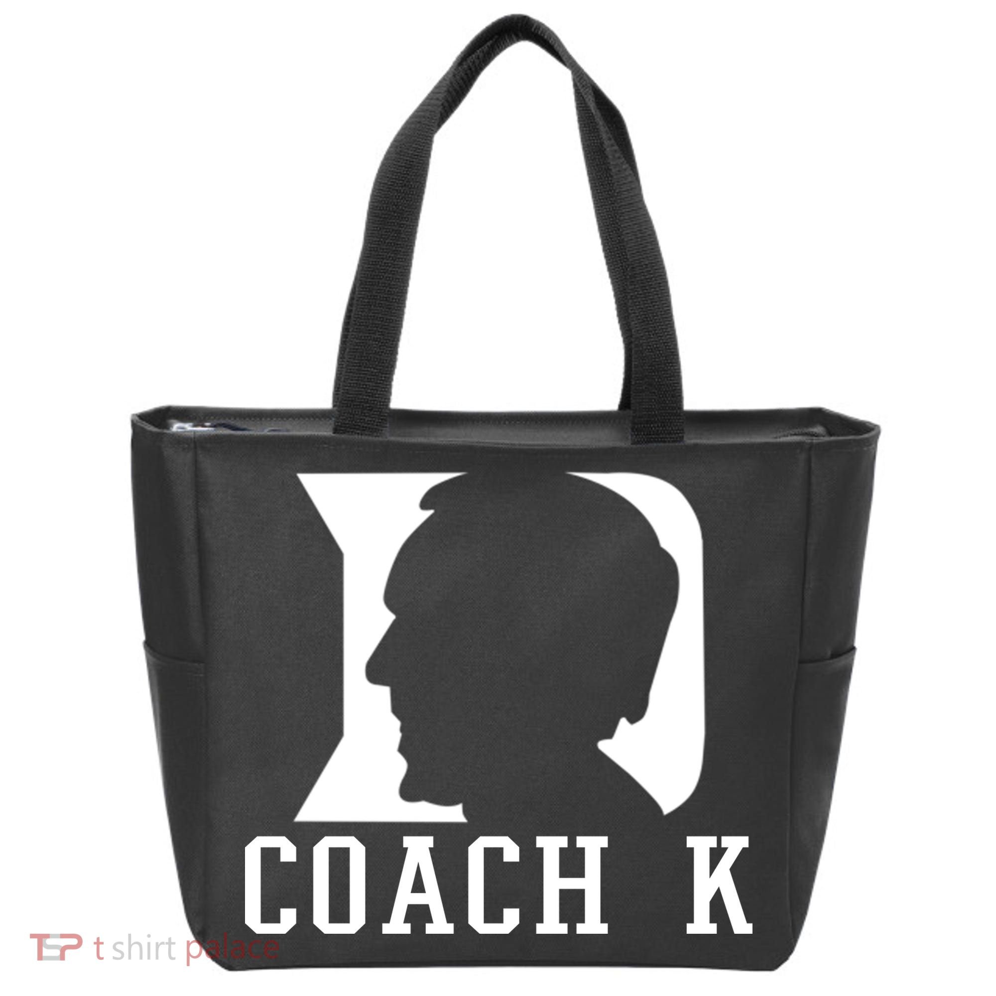 Coach K 1k Wins Basketball Tote Bag