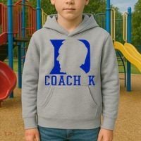 Coach K 1k Wins Basketball Kids Hoodie thumb 2